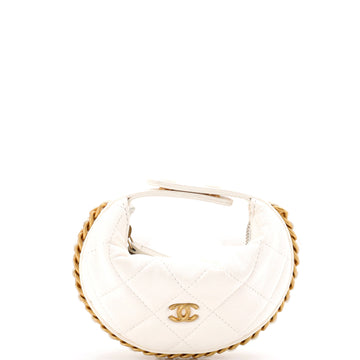 Chanel Chain Around Hobo Pouch Quilted Lambskin Extra Mini
