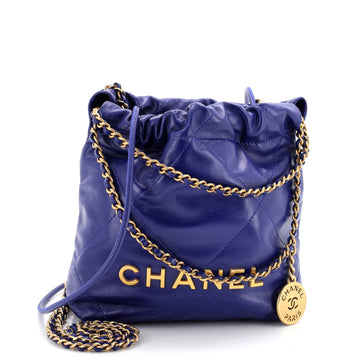 Chanel 22 Chain Hobo Quilted Calfskin Mini