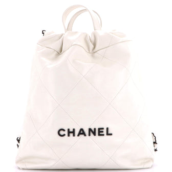 Chanel 22 Chain Backpack Quilted Calfskin Medium