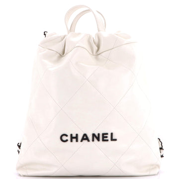 Chanel 22 Chain Backpack Quilted Calfskin Medium