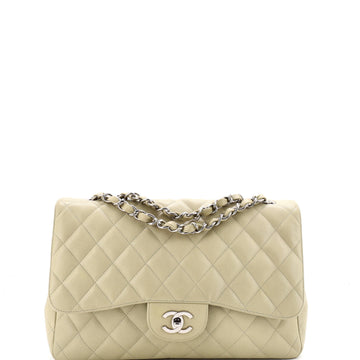 Chanel Classic Single Flap Bag Quilted Caviar Jumbo
