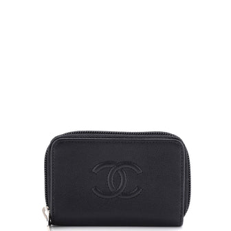 Chanel CC Zip Coin Purse Quilted Caviar Small