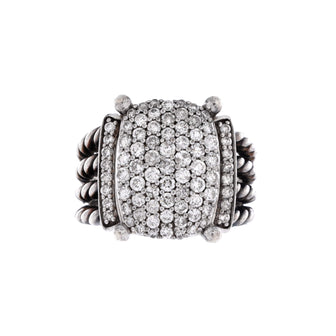David Yurman Wheaton Ring Sterling Silver and Diamonds 16mm