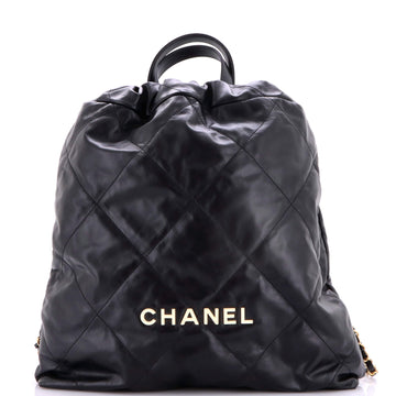 Chanel 22 Chain Backpack Quilted Calfskin Medium