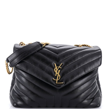 Saint Laurent Loulou Shoulder Bag Matelasse Chevron Leather Medium