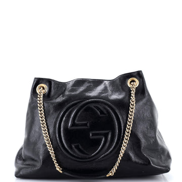 Gucci Soho Chain Strap Shoulder Bag Patent Medium