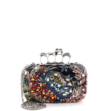 Alexander McQueen Hieronymus Knuckle Box Clutch Embellished Leather Small