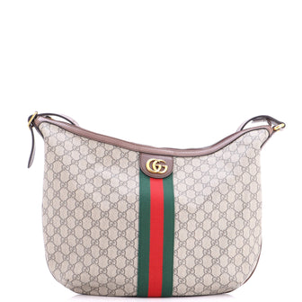 Gucci Ophidia Half Moon Hobo GG Coated Canvas Large