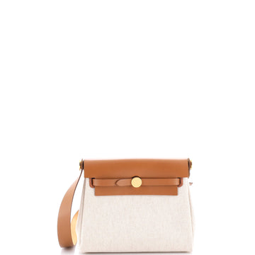 Hermes Herbag Zip Toile and Leather 20