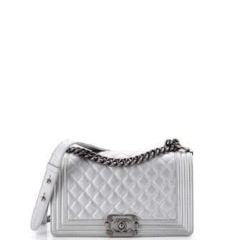 Chanel Boy Flap Bag Quilted Calfskin Old Medium