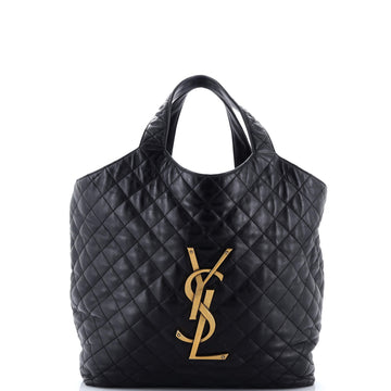 Saint Laurent Icare Shopping Tote Quilted Leather Maxi