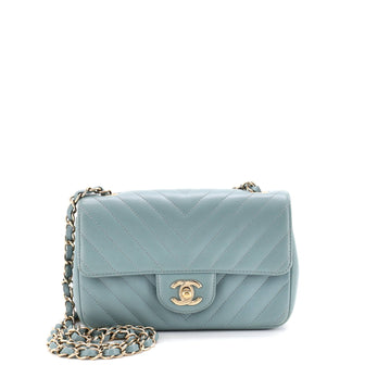 Chanel Classic Single Flap Bag Chevron Lambskin Mini