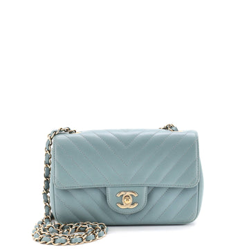 Chanel Classic Single Flap Bag Chevron Lambskin Mini