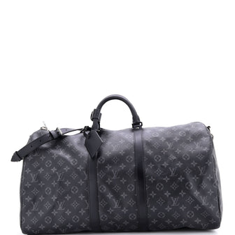 Louis Vuitton Keepall Bandouliere Bag Monogram Eclipse Canvas 55
