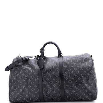 Louis Vuitton Keepall Bandouliere Bag Monogram Eclipse Canvas 55