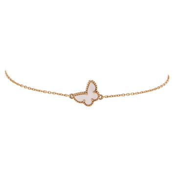 Van Cleef & Arpels Sweet Alhambra Butterfly Bracelet 18K Yellow Gold and Mother of Pearl