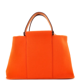 Hermes Cabag Elan Toile and Leather 39