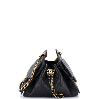 Chanel 25 Hobo Bag Quilted Caviar Mini