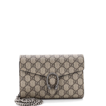 Gucci Dionysus Chain Wallet GG Coated Canvas Small
