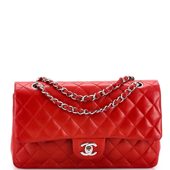 Chanel Vintage Classic Double Flap Bag Quilted Lambskin Medium