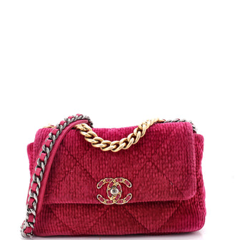 Chanel 19 Flap Bag Quilted Corduroy Medium