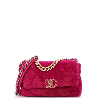 19 Flap Bag Quilted Corduroy Medium