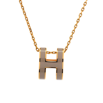 Hermes Pop H Pendant Chain Necklace Metal and Enamel