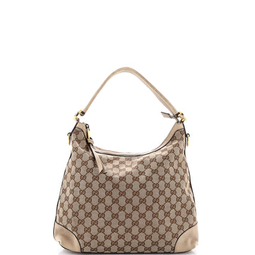 Gucci Miss GG Hobo GG Canvas with Leather Small