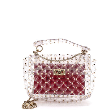 Valentino Garavani Rockstud Spike Flap Bag Quilted PVC Medium