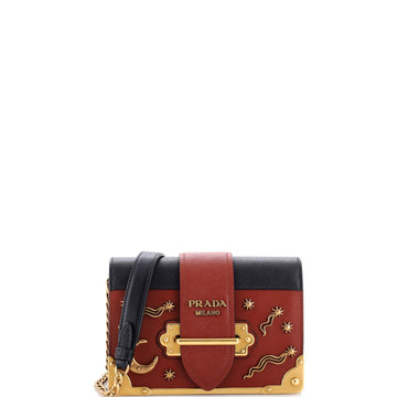 Prada Cahier Crossbody Bag Embellished Leather Small