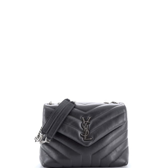 Saint Laurent Loulou Shoulder Bag Matelasse Chevron Leather Small