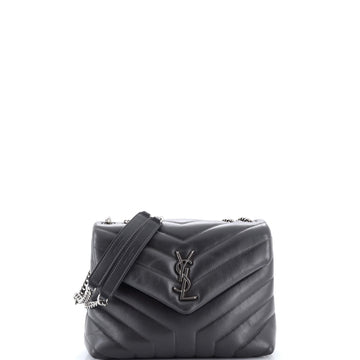 Saint Laurent Loulou Shoulder Bag Matelasse Chevron Leather Small