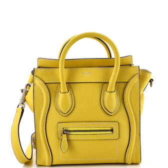 Celine Luggage Bag Grainy Leather Nano