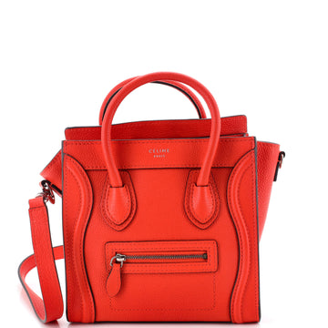 Celine Luggage Bag Grainy Leather Nano