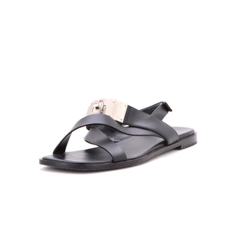 Hermes Women's Ines Flat Sandals Leather