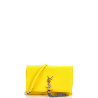 Saint Laurent Classic Monogram Tassel Chain Wallet Leather