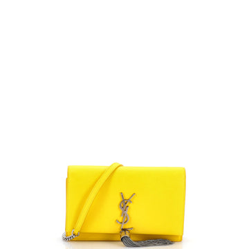Saint Laurent Classic Monogram Tassel Chain Wallet Leather