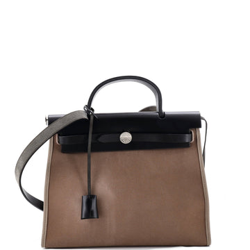 Hermes Herbag Zip Leather and Toile 31