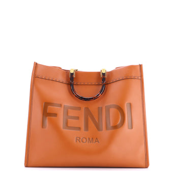 Fendi Sunshine Shopper Tote Leather Large
