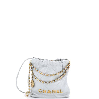 Chanel 22 Chain Hobo Quilted Calfskin Mini
