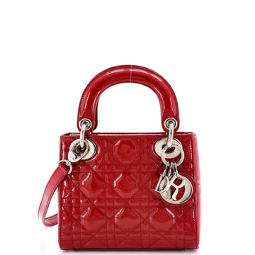 Christian Dior Lady Dior NM Bag Cannage Quilt Patent Medium