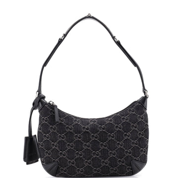 Gucci Horsebit Slim Shoulder Bag GG Denim with Leather Small