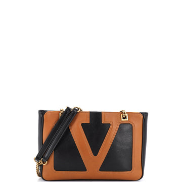 Valentino Garavani Viva Superstar Chain Tote Leather Small