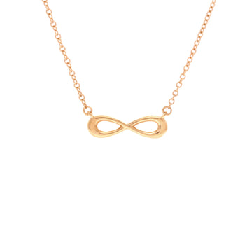 Tiffany & Co. Infinity Double Chain Pendant Necklace 18K Rose Gold