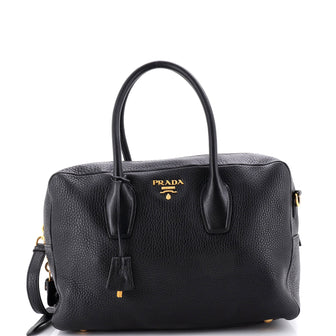 Prada Convertible Zip Satchel Vitello Daino Medium