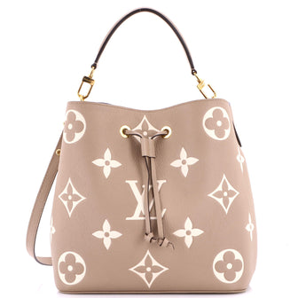 Louis Vuitton NeoNoe Handbag Bicolor Monogram Empreinte Giant MM