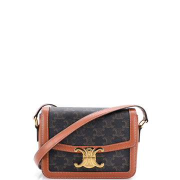 Celine Triomphe Shoulder Bag Triomphe Coated Canvas Teen