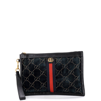 Gucci Ophidia Zip Pouch GG Velvet Large