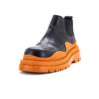 Bottega Veneta Men's Tire Short Chelsea Boots Leather and Rubber