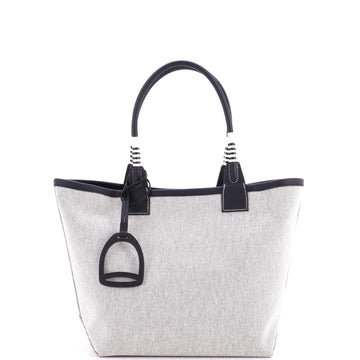 Hermes Sac Steeple Tote Toile with Leather 28